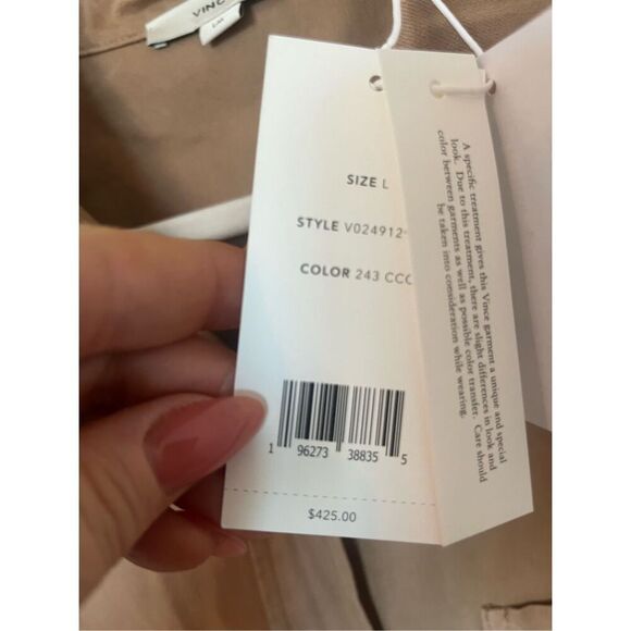 Vince Cotton Twill Snap-Front Overshirt NEW NWT - Picture 8 of 10